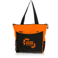 2021 China Wholesale Multi Function 600d Polyester Tote Bag with Side Mesh Bottle Holder and Front Slip Pock